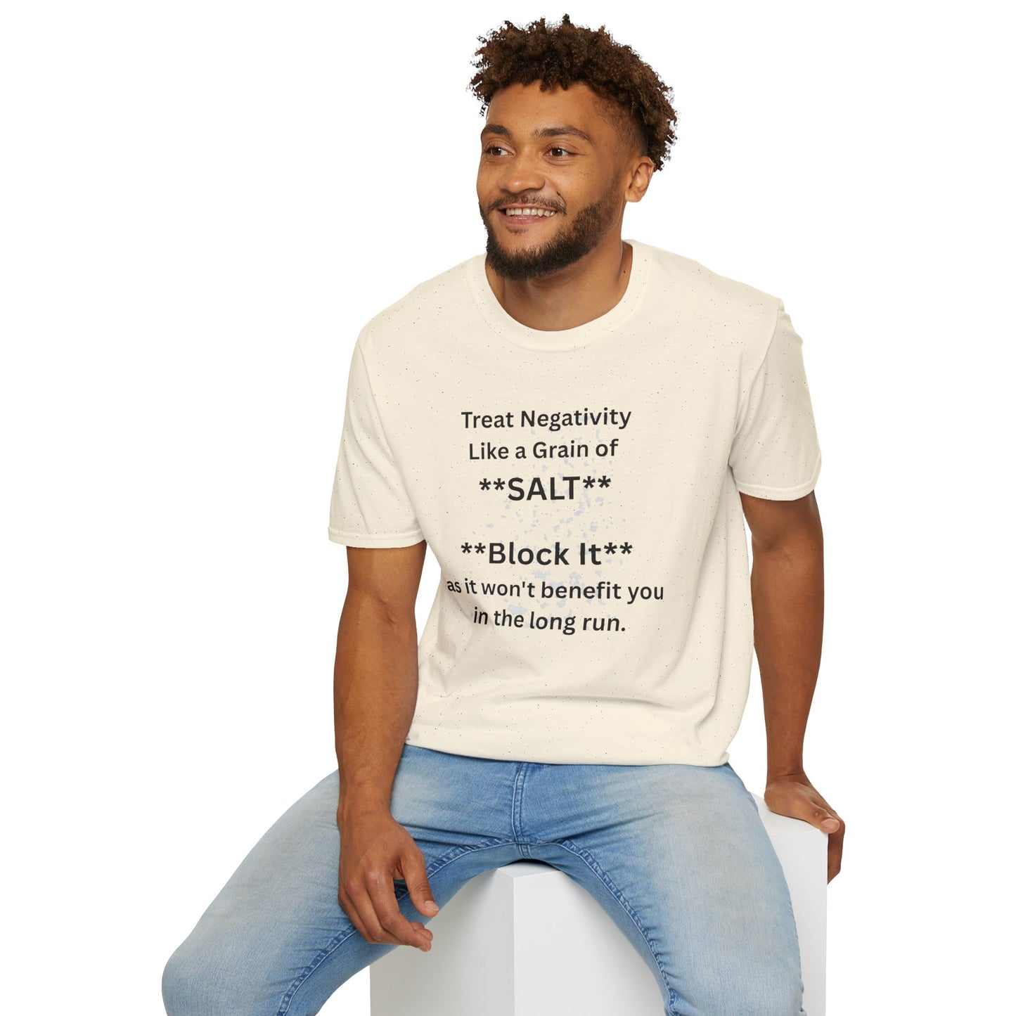 Negativity Boundaries T-Shirt — "Treat Negativity Like a Grain of SALT" Motivational Tee