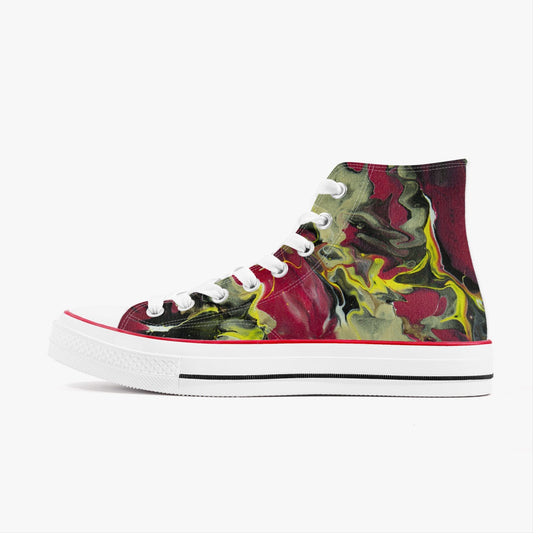 Abstract High-Top Canvas Shoes 0001