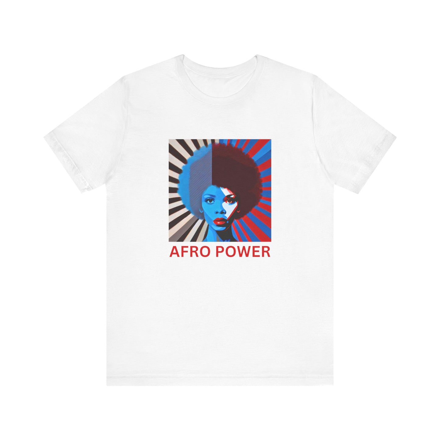 Afro Power Jersey Tee - Bold Statement T-Shirt for Cultural Pride