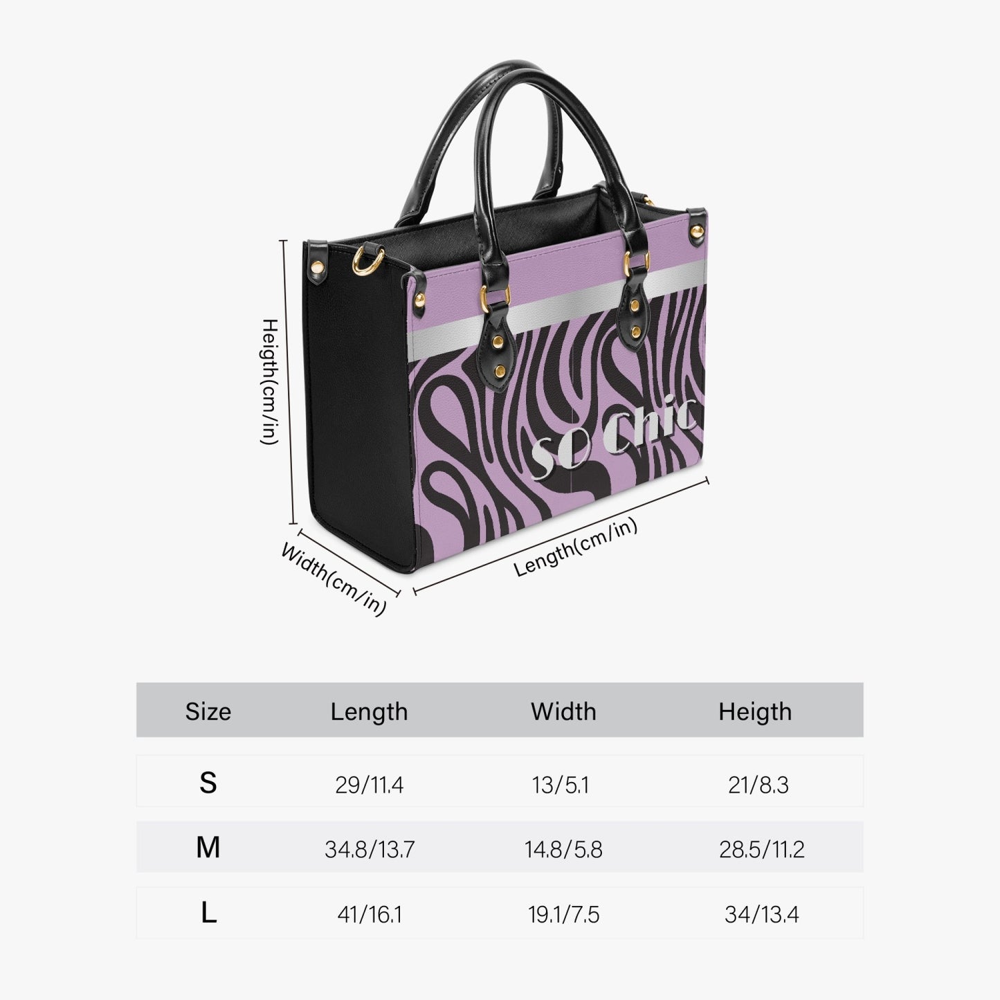 SO Chic -  Zebra Lavender Tote Bag