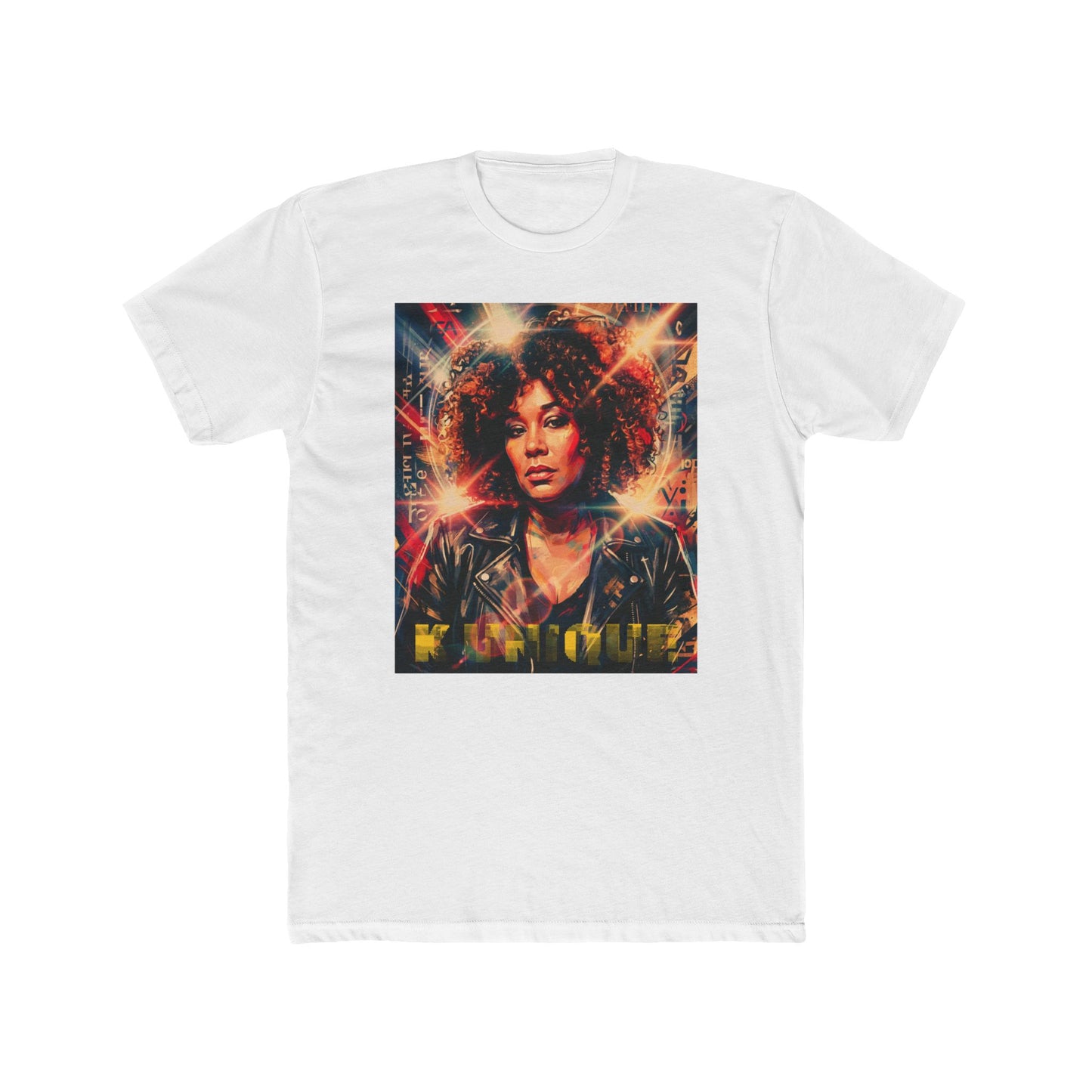 Retro Femme Portrait Tee — 'YouTube' Headphones Graphic Shirt