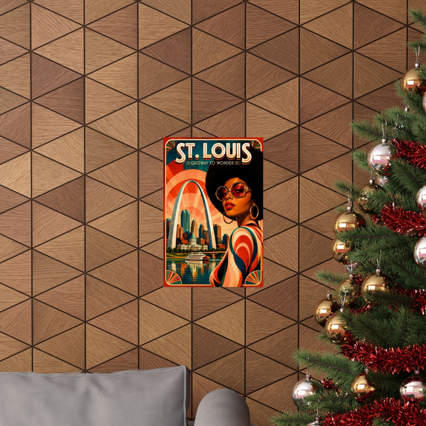 St. Louis Retro Travel Poster2 - Matte Vertical Art Print