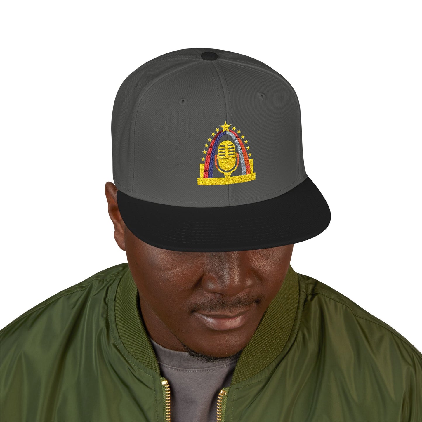 Embroidered Snapback Cap - Stylish & Comfortable Headwear