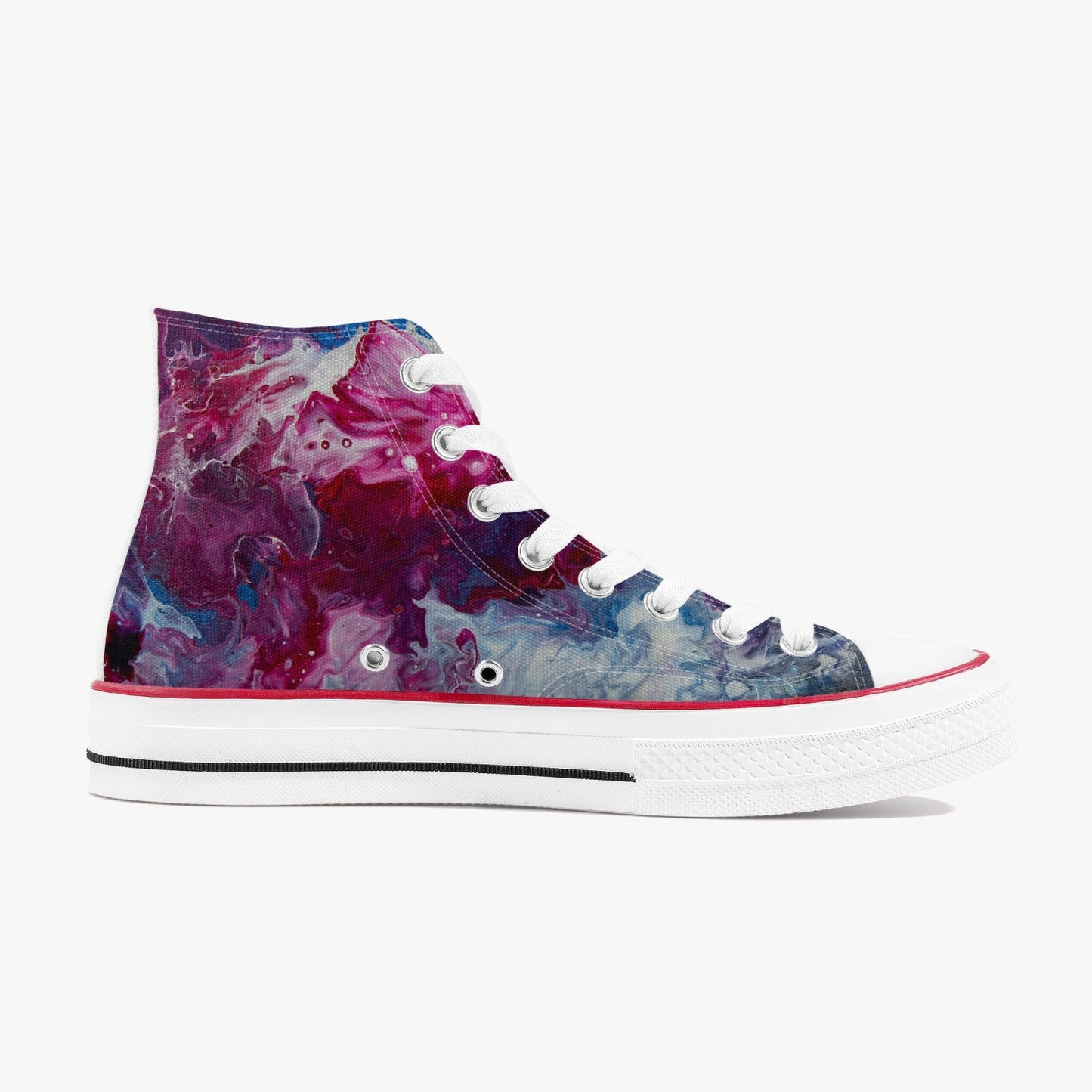 Abstract High-Top Canvas Shoes - 0002