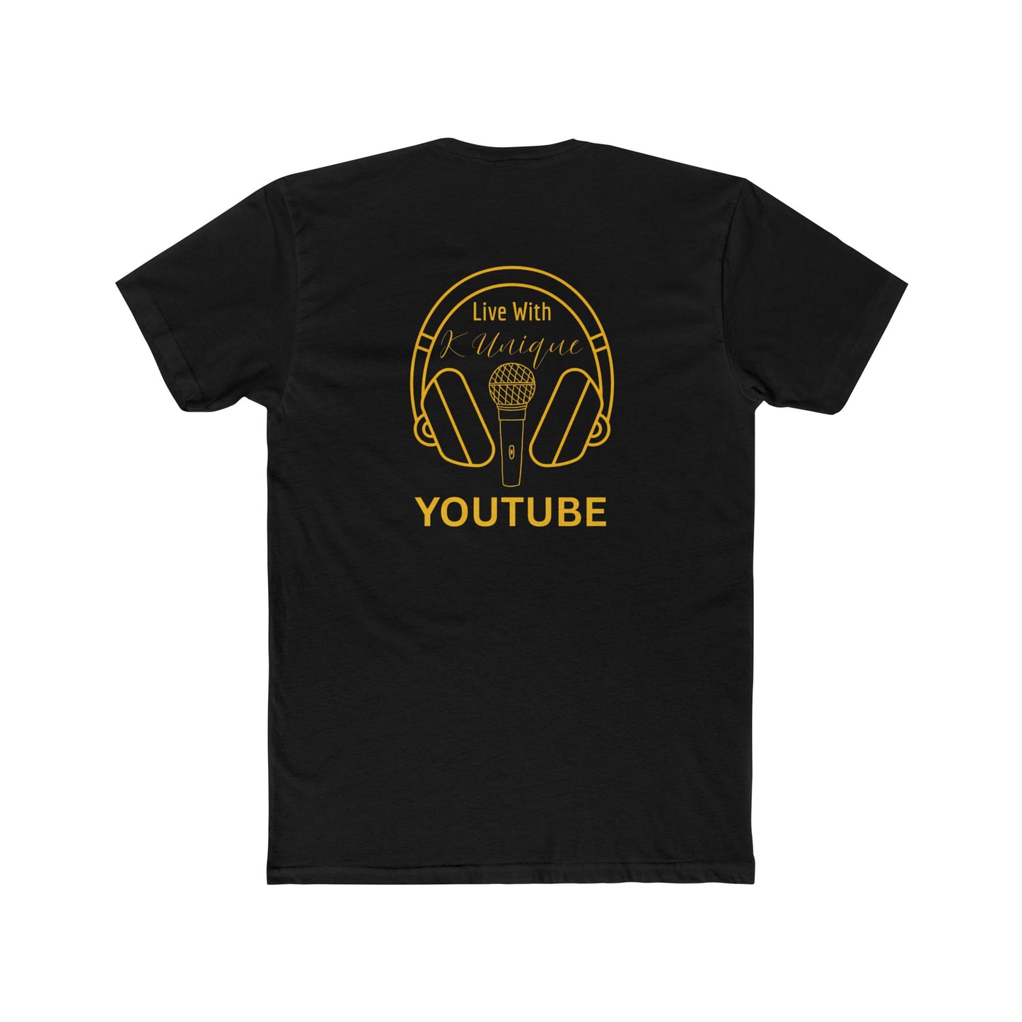 Retro Femme Portrait Tee — 'YouTube' Headphones Graphic Shirt