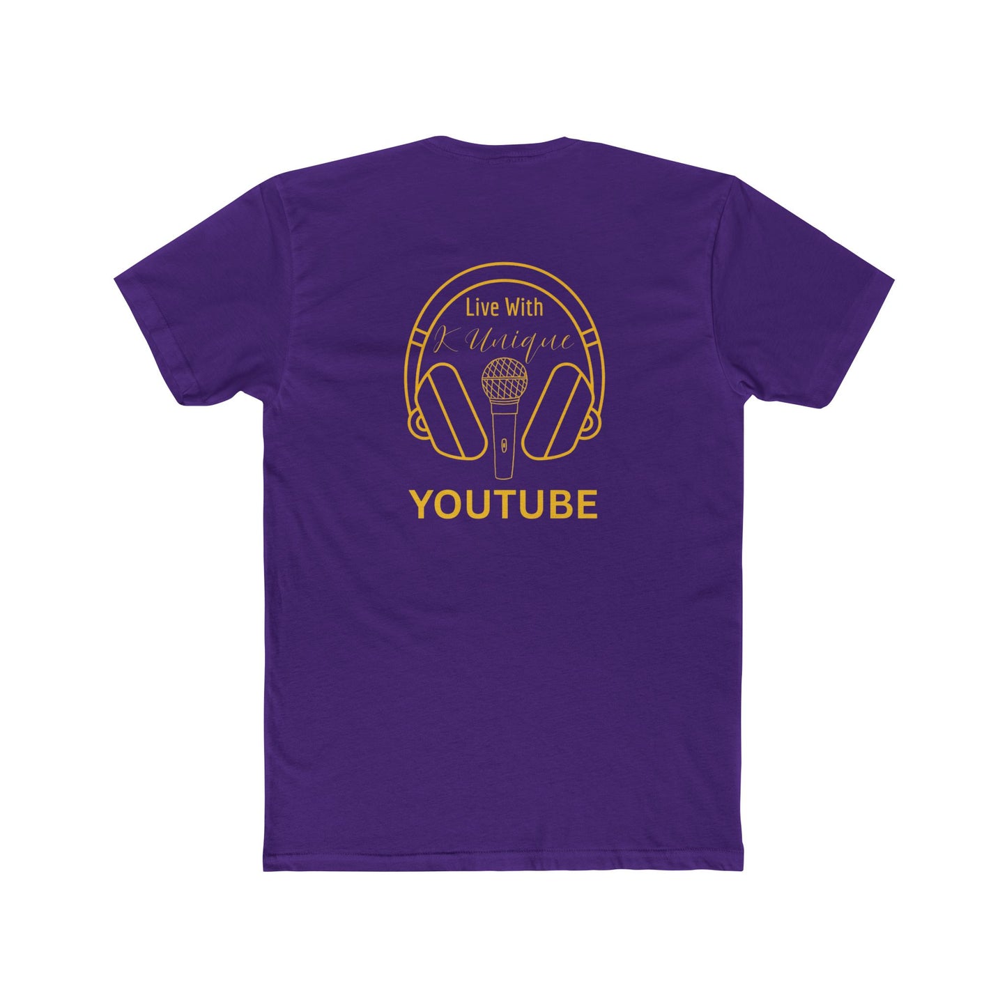 Retro Femme Portrait Tee — 'YouTube' Headphones Graphic Shirt