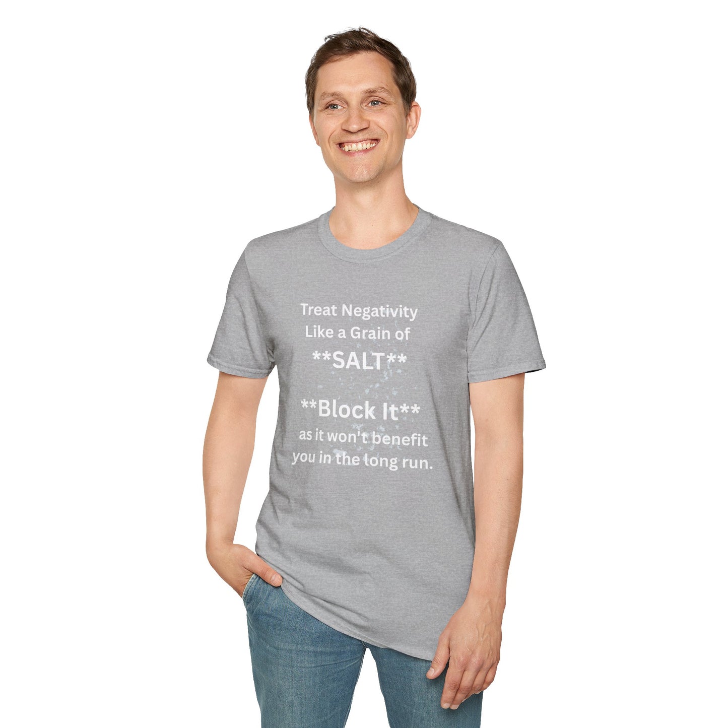 Negativity Boundaries T-Shirt — "Treat Negativity Like a Grain of SALT" Motivational Tee