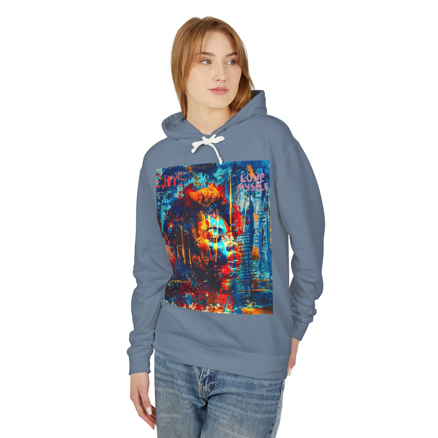 Self Love Unisex Lightweight Hooded Sweatshirt