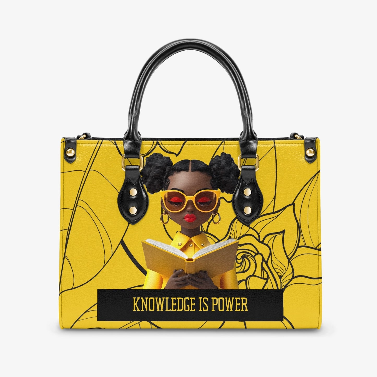 Knowledge is Power Yellow Tote Bag