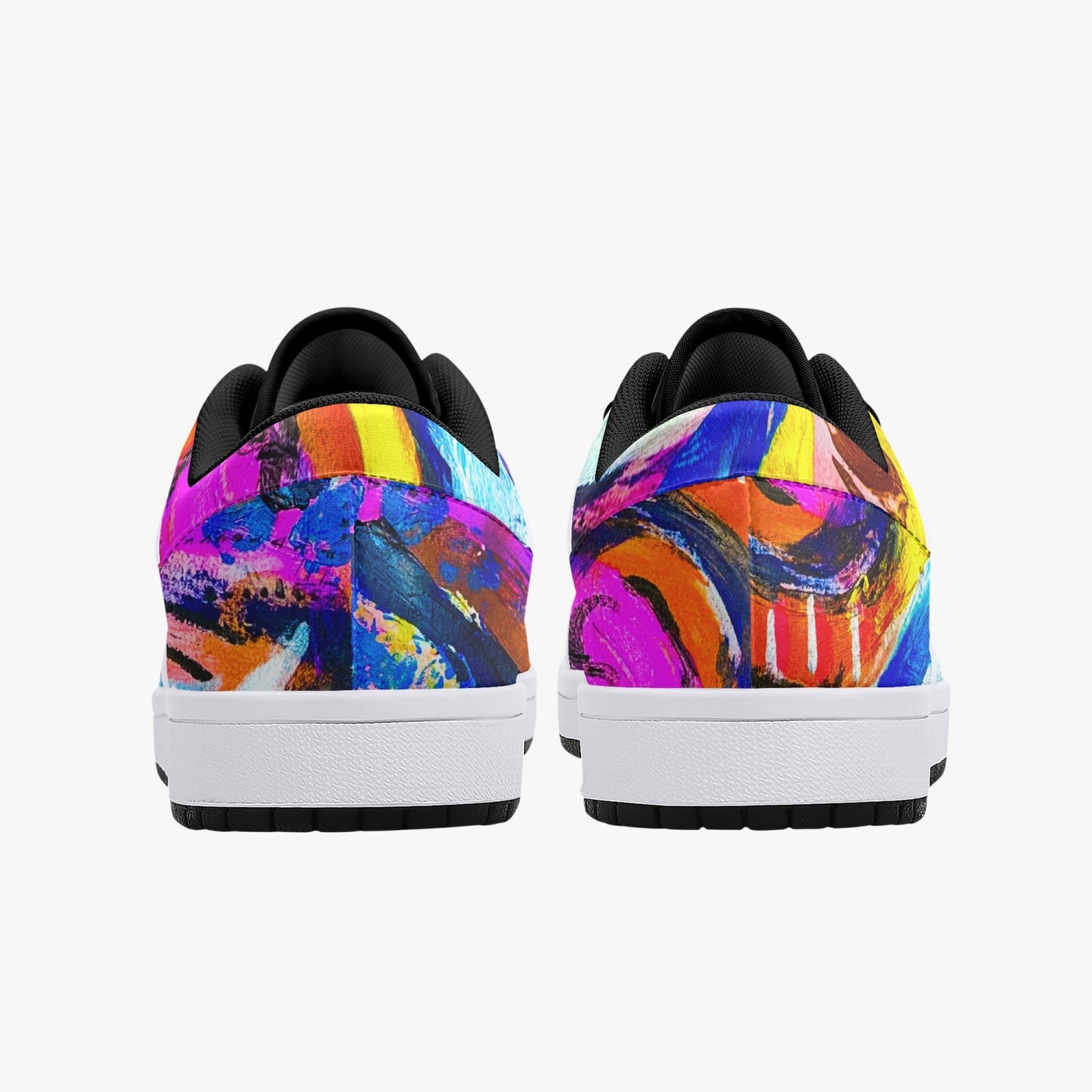 Rhythm of Life  Low-Top Leather Sneakers - White/Black