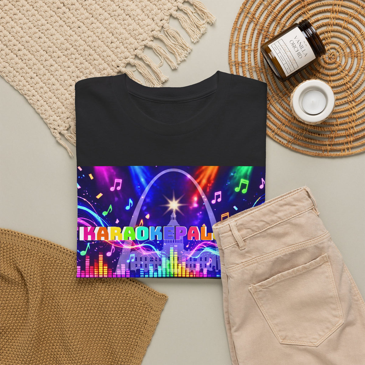 Karaokepalooza Graphic Tee — Neon Music Festival T‑Shirt