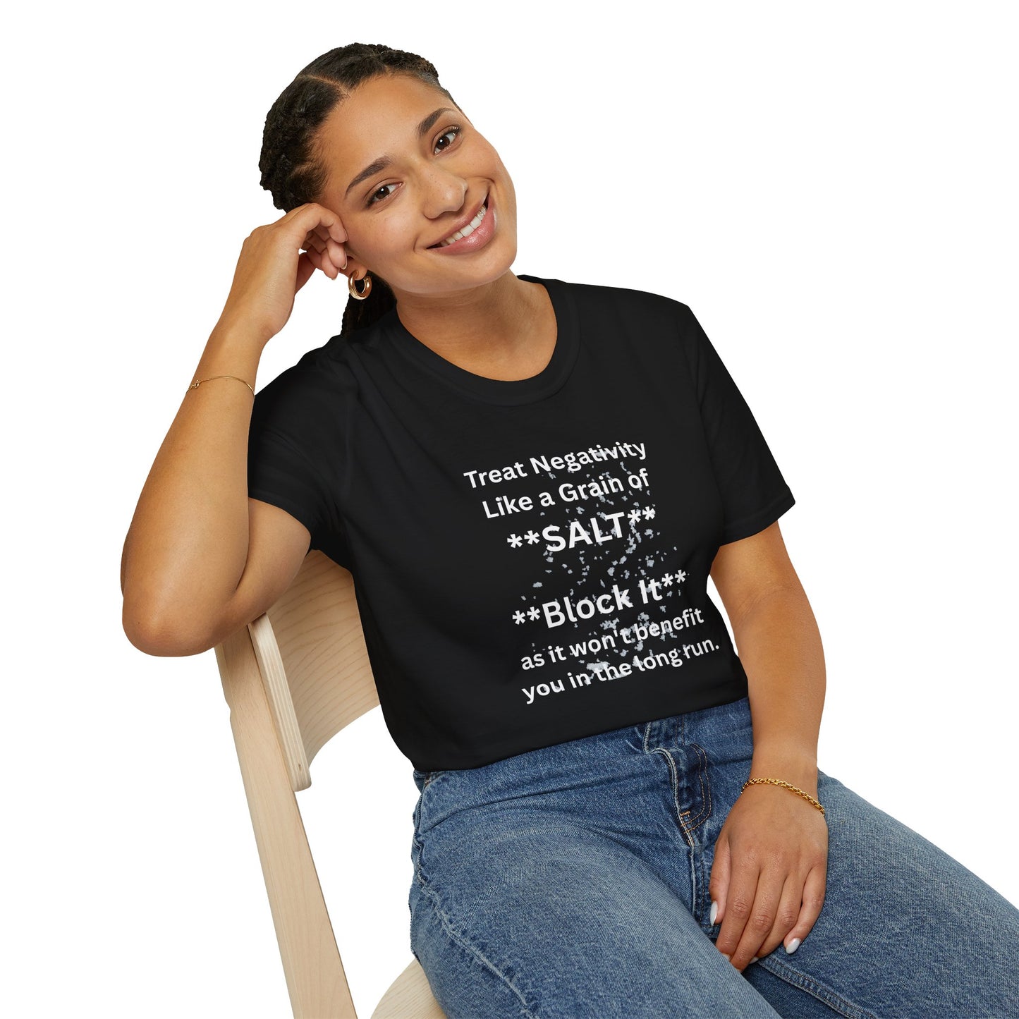 Negativity Boundaries T-Shirt — "Treat Negativity Like a Grain of SALT" Motivational Tee