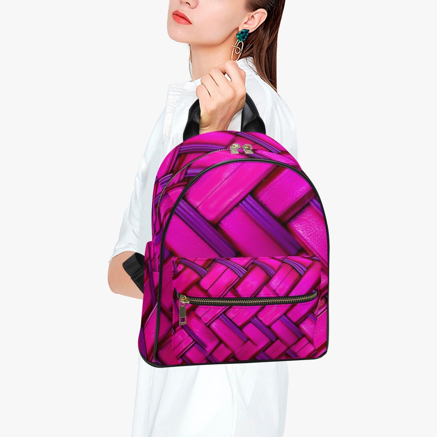 Pink Haven PU Backpack