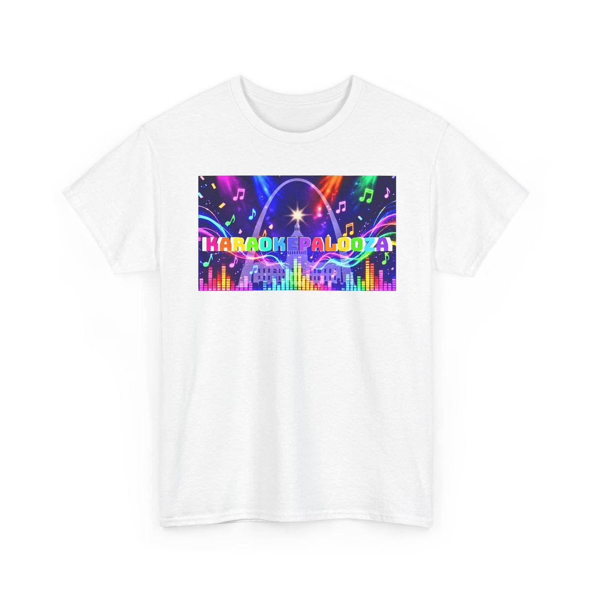 Karaokepalooza Graphic Tee — Neon Music Festival T‑Shirt