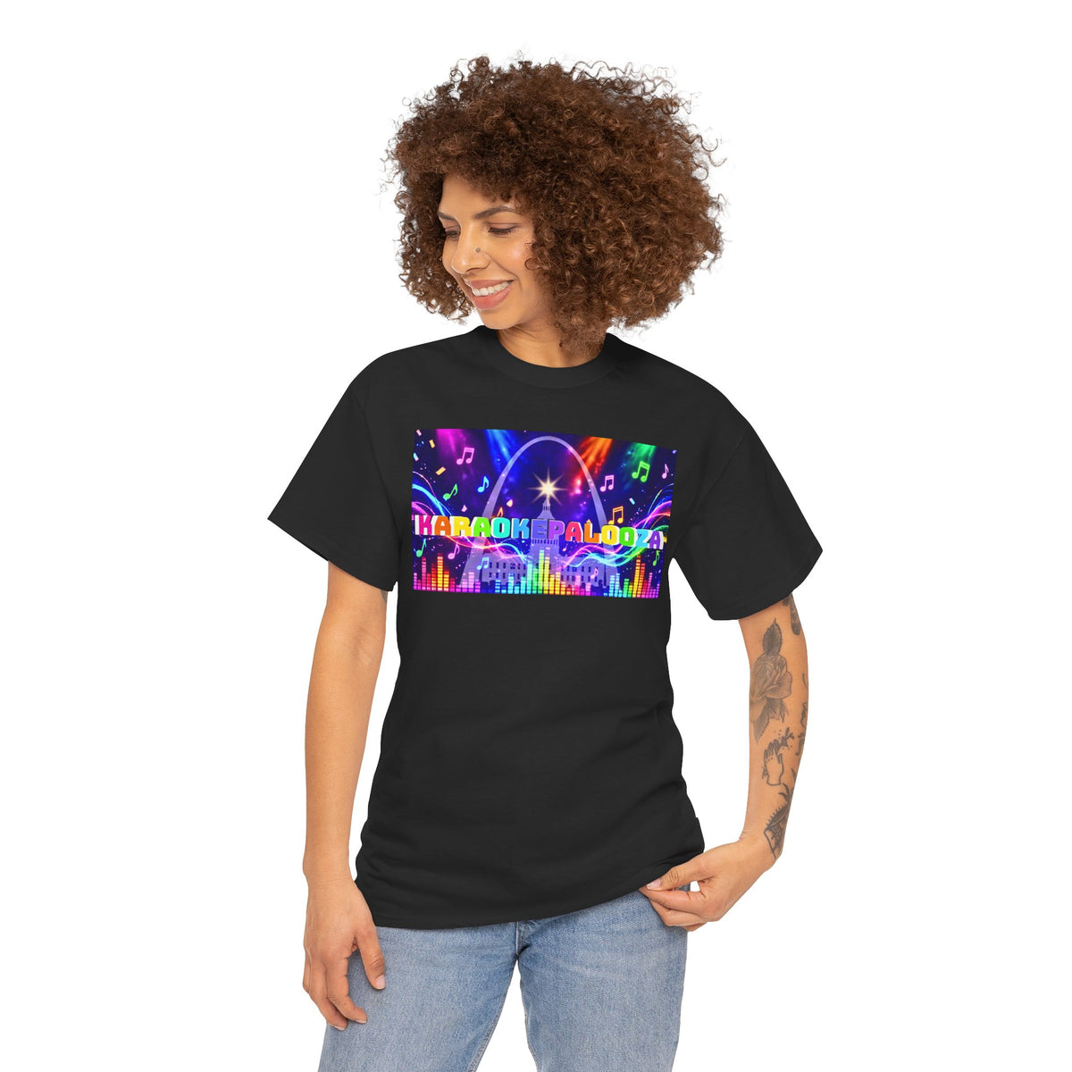 Karaokepalooza Graphic Tee — Neon Music Festival T‑Shirt