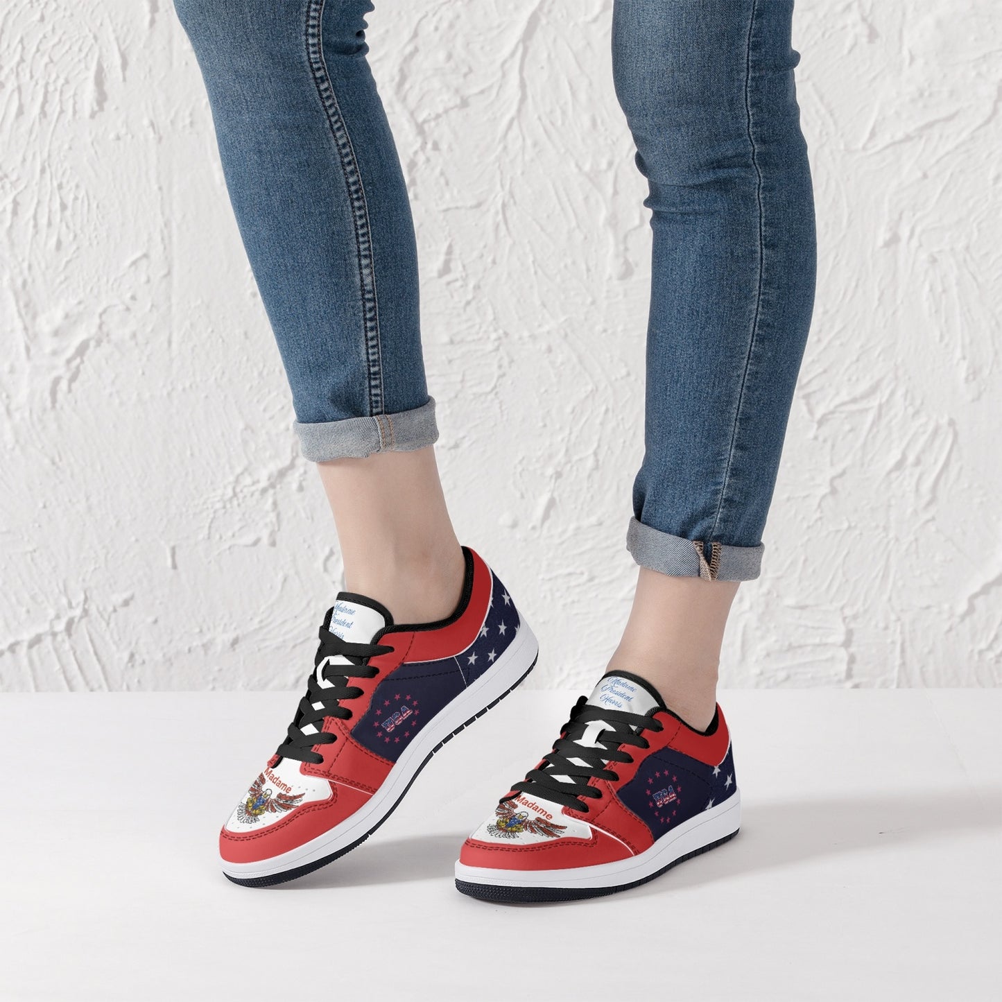 Madame President Harris Low-Top Leather Sneakers