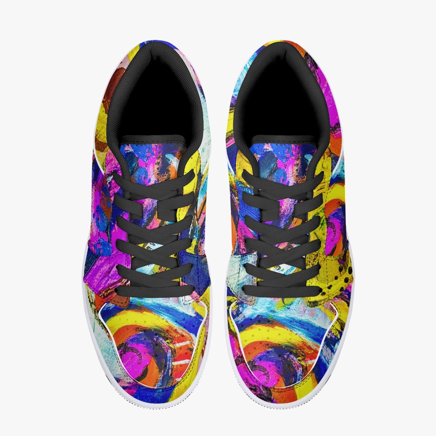Rhythm of Life  Low-Top Leather Sneakers - White/Black