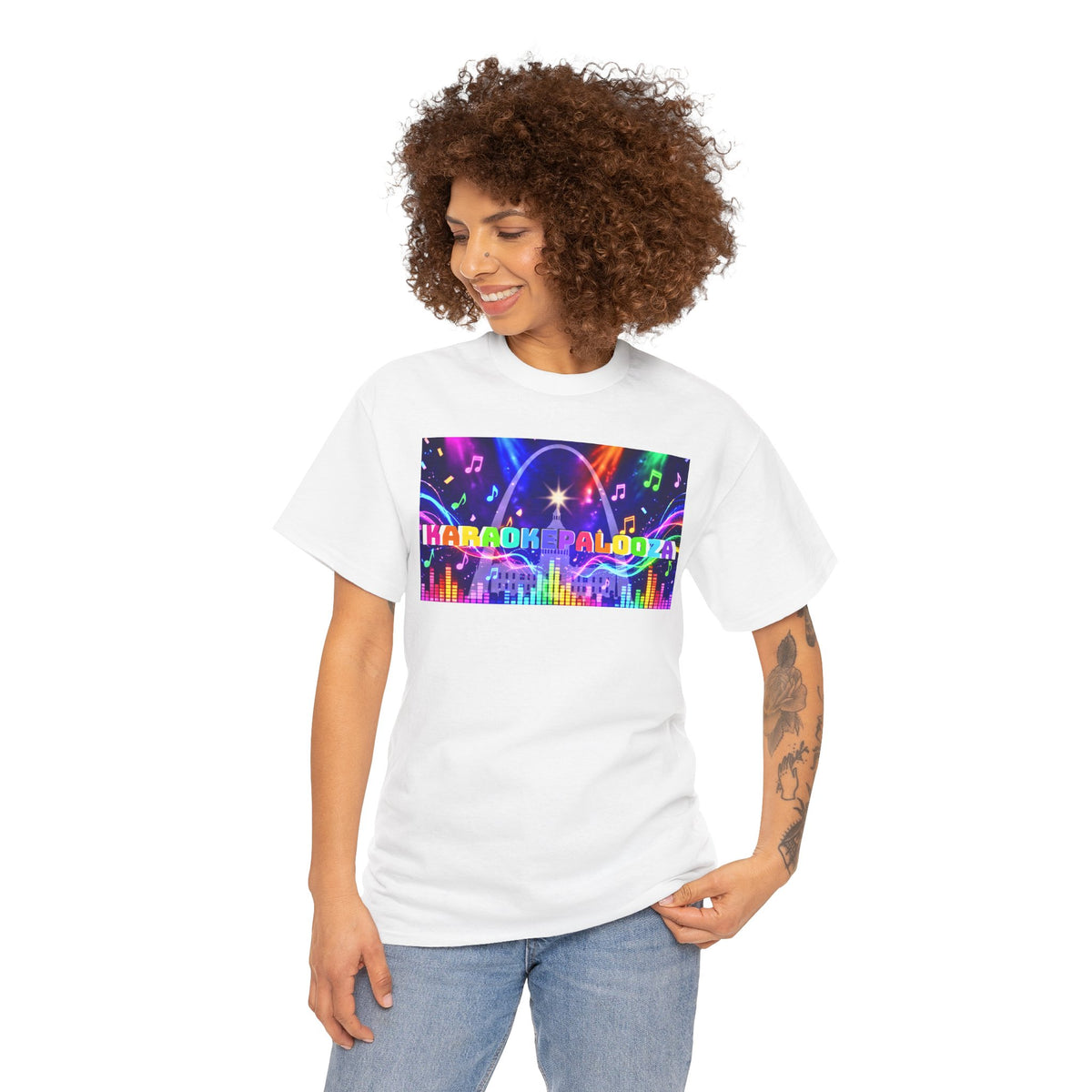 Karaokepalooza Graphic Tee — Neon Music Festival T‑Shirt