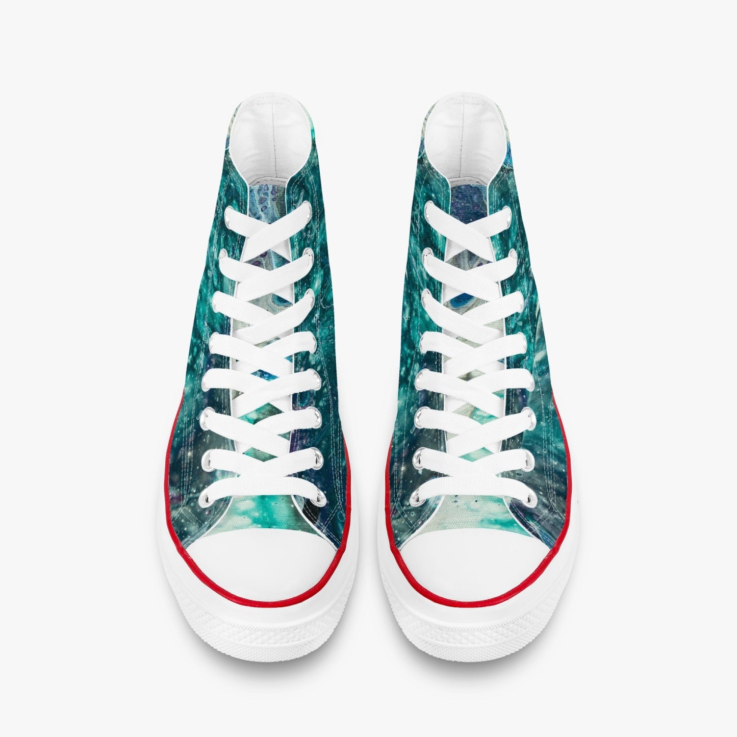 Ink Dripped  High-Top Canvas Shoes