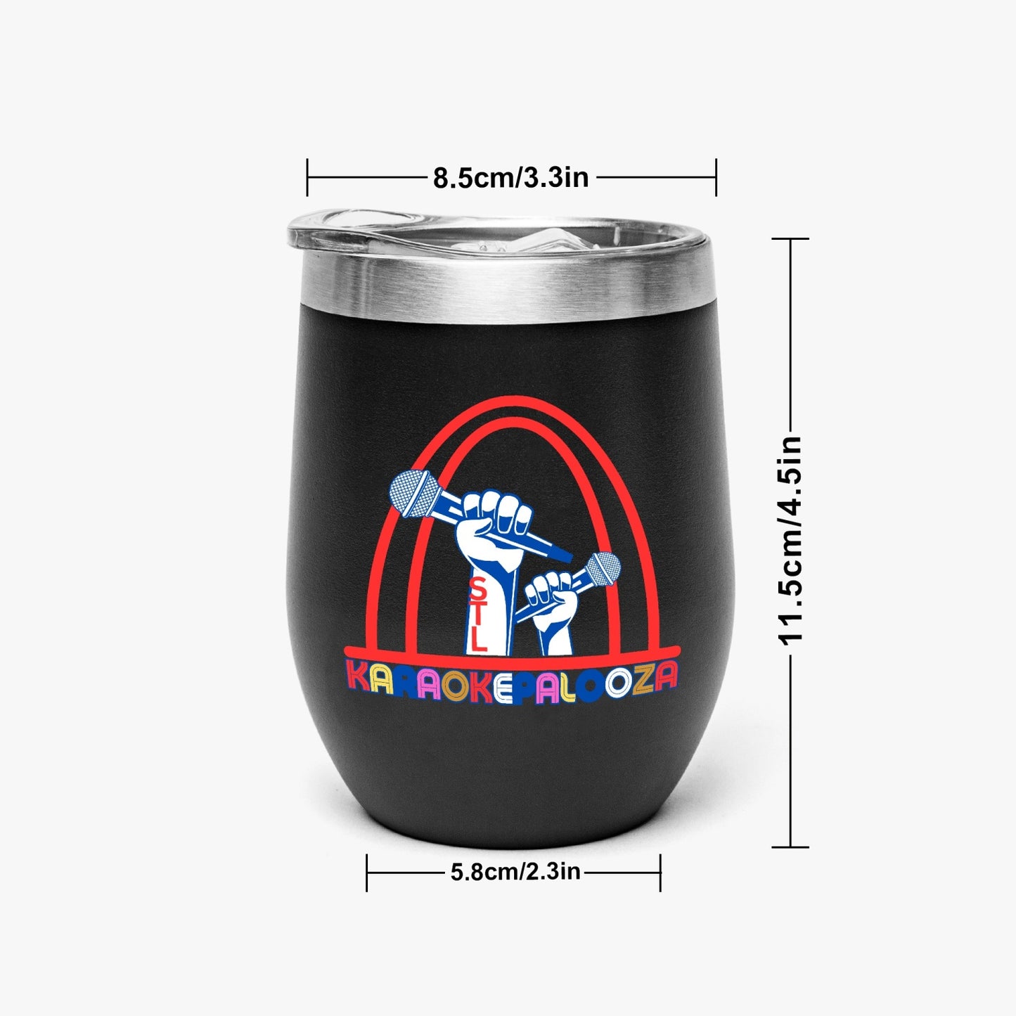 Karaokepalooza  Egg Shaped Insulated Wine Tumbler