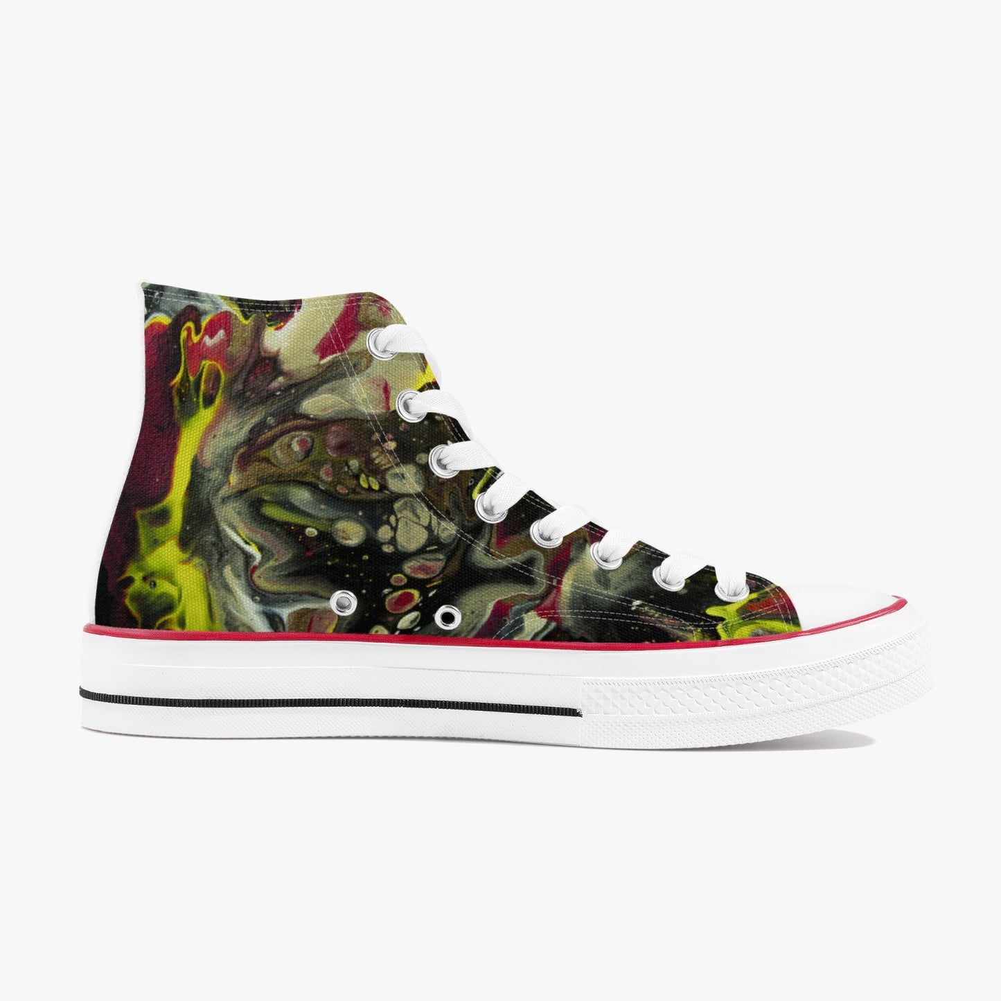 Abstract High-Top Canvas Shoes 0001