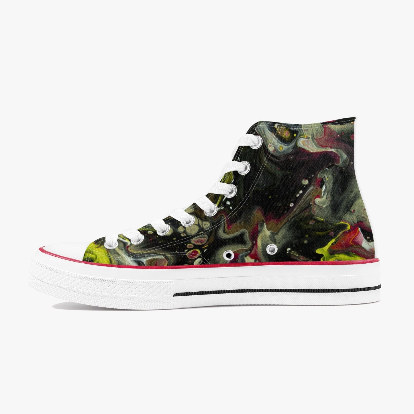 Abstract High-Top Canvas Shoes 0001