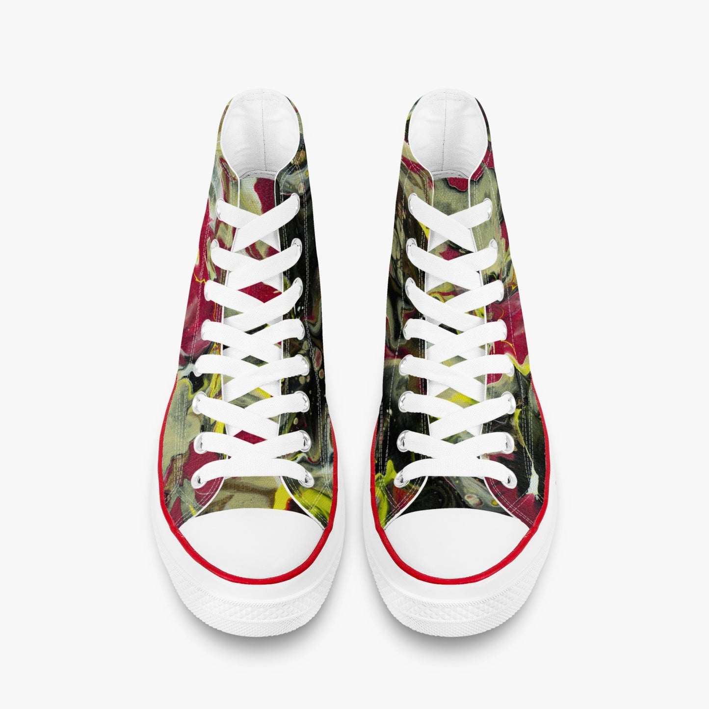 Abstract High-Top Canvas Shoes 0001