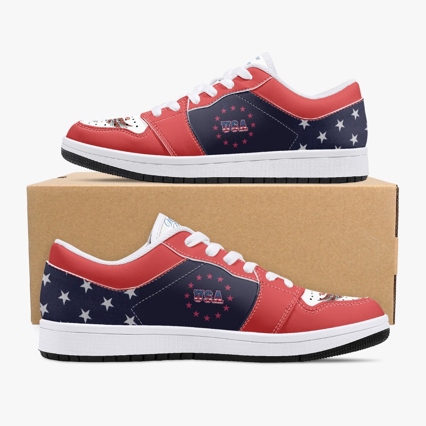 Madame President Harris Low-Top Leather Sneakers