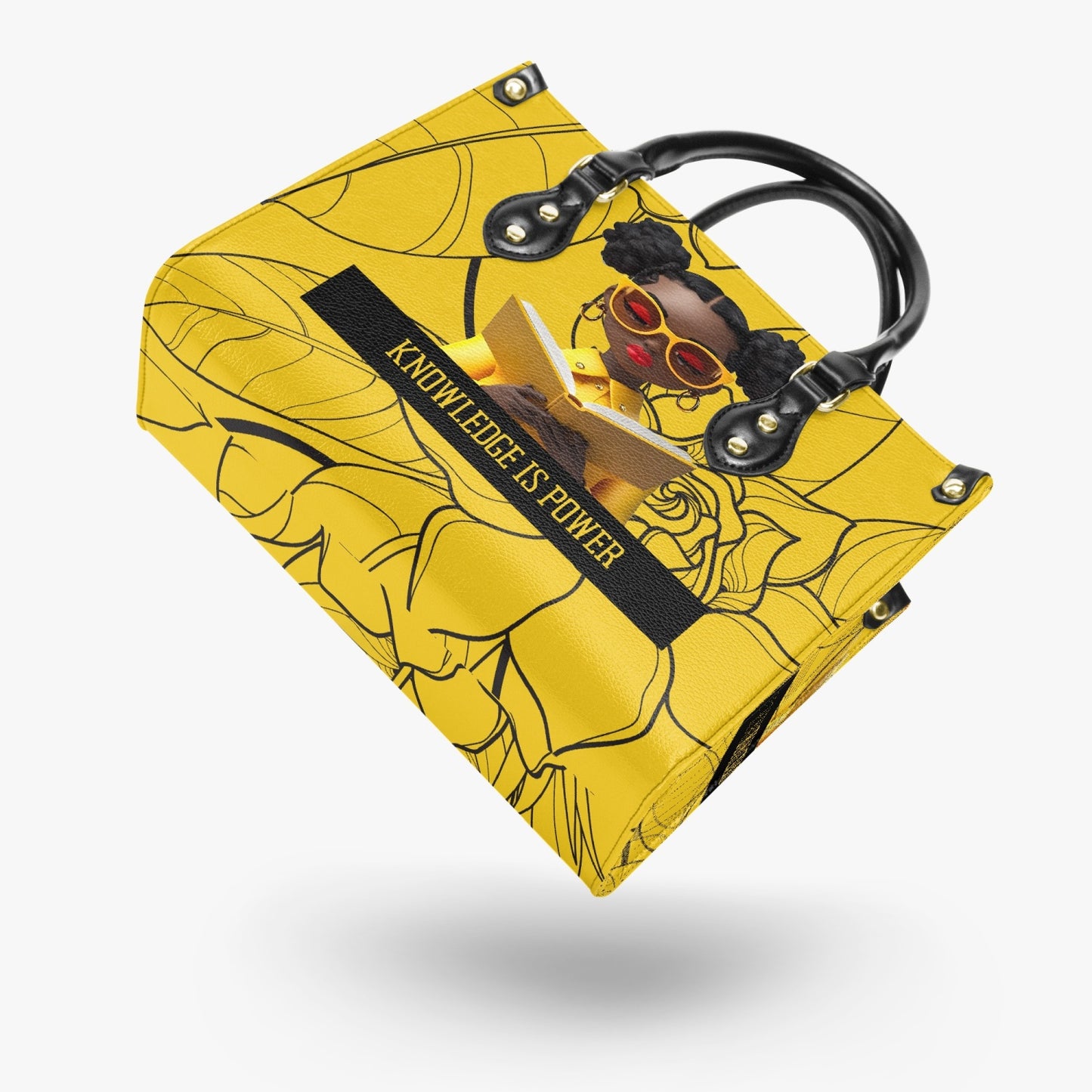 Knowledge is Power Yellow Tote Bag