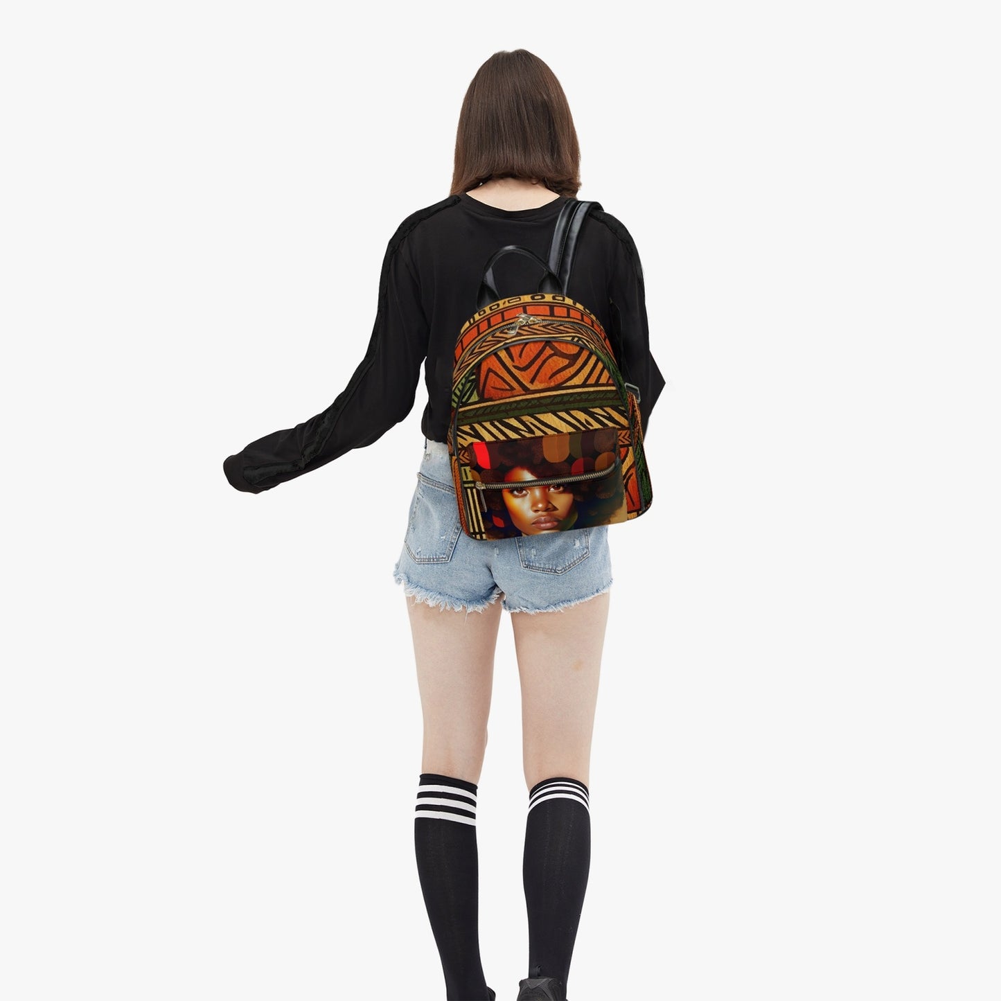 Afrocentric  PU Backpack