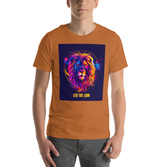Leo Zodiac Neon Unisex T-shirt