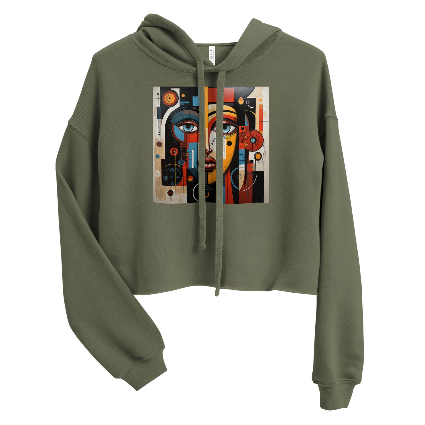 Patterns of A Face - Crop Hoodie