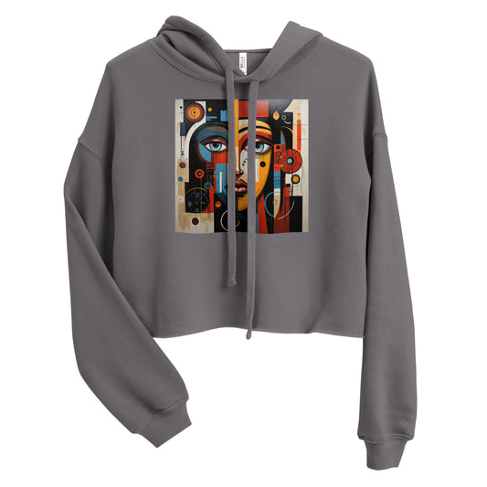 Patterns of A Face - Crop Hoodie